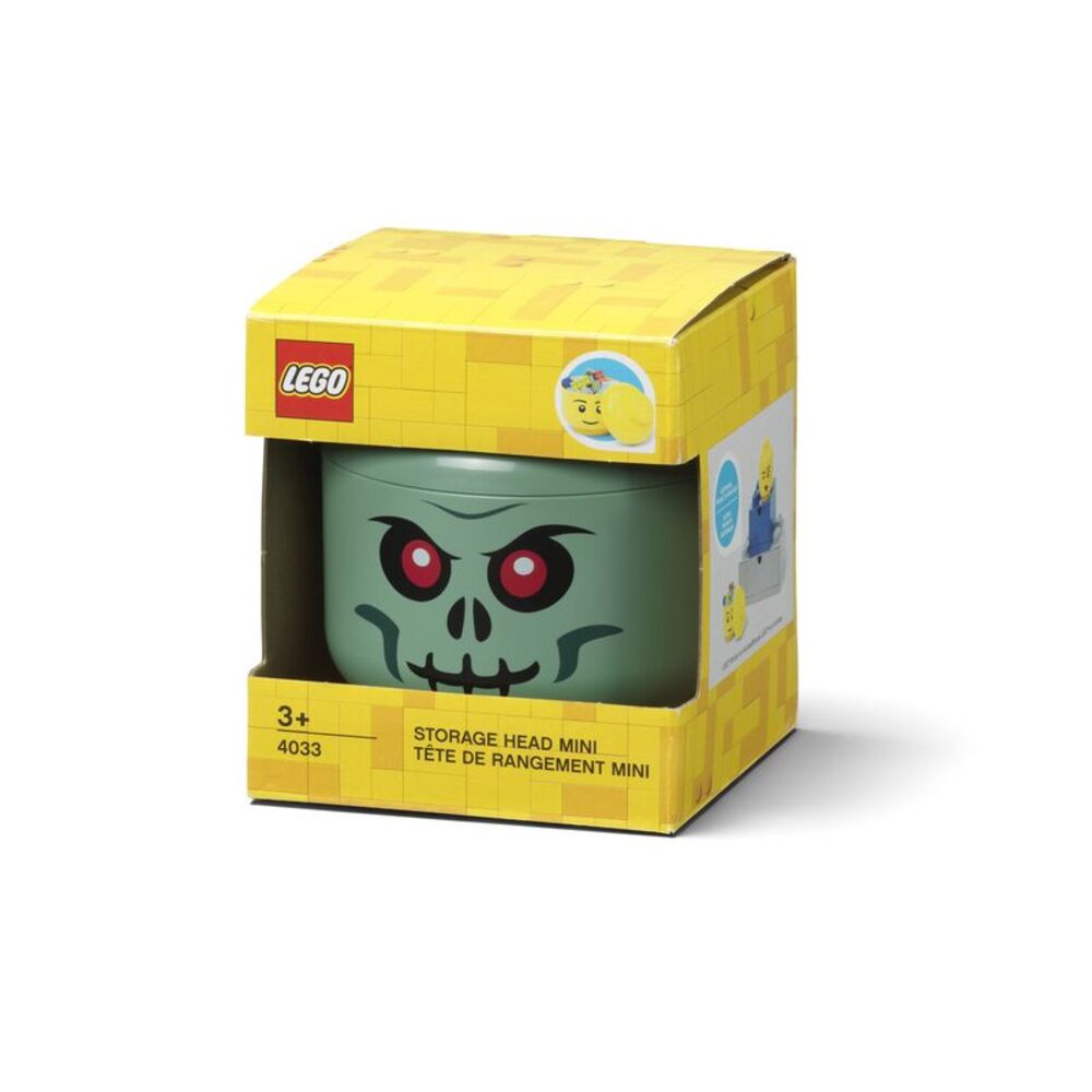 LEGO Mini Stackable Storage Head, Green Skeleton COLLECTIBLES